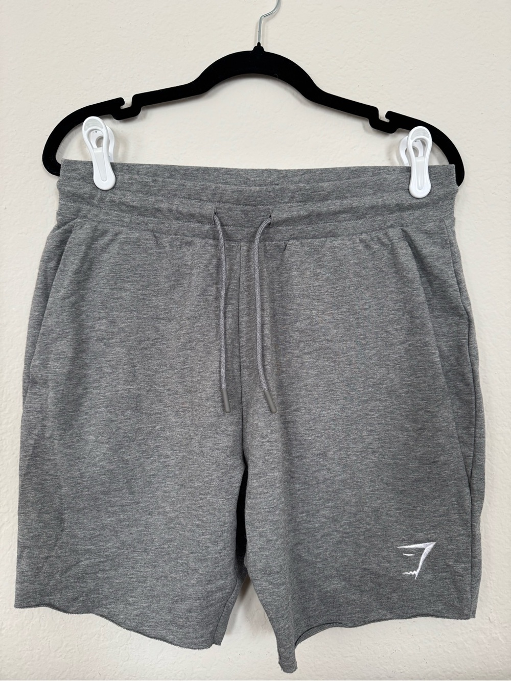 Gymshark Men’s Heather Gray Athletic Shorts with Drawstring